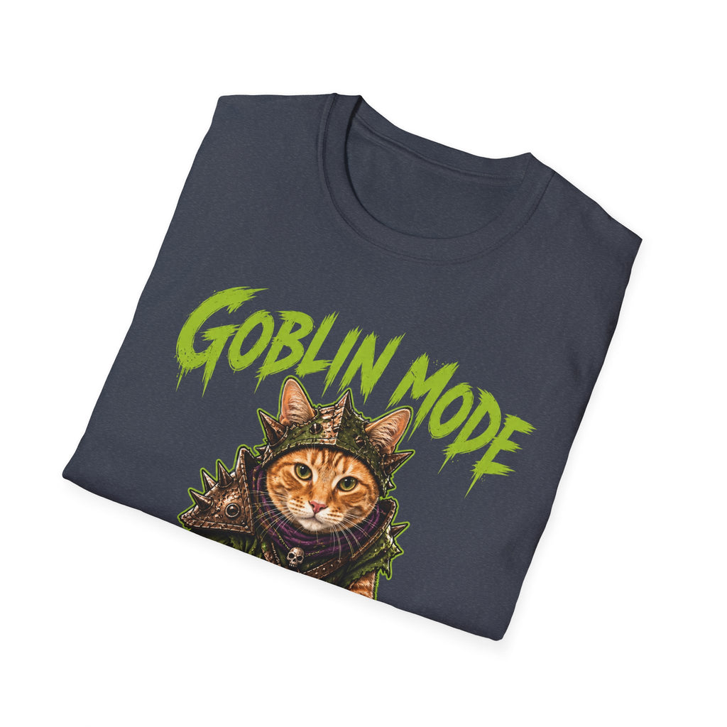 Goblin Mode Activated Cat T-Shirt | Fantasy Cat Illustration, Halloween Vibe