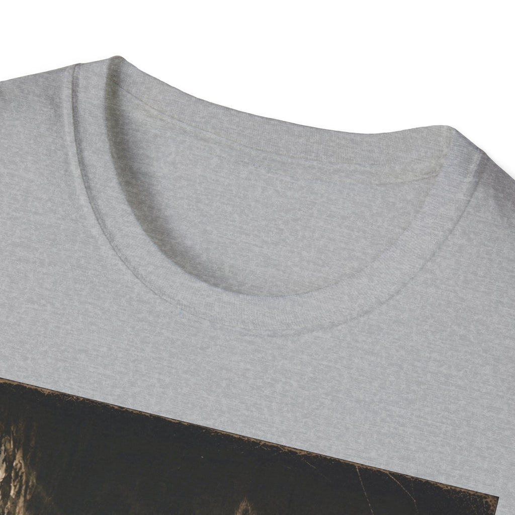 Gray Spooky Cat T-Shirt | Halloween Cat Shirt