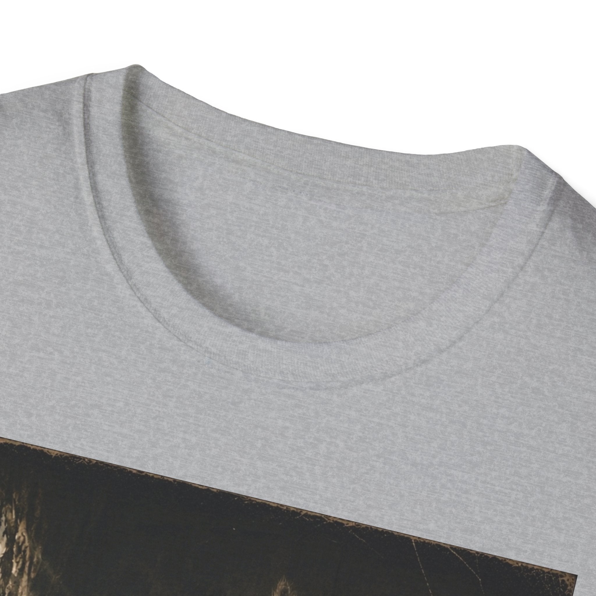 Gray Spooky Cat T-Shirt | Halloween Cat Shirt