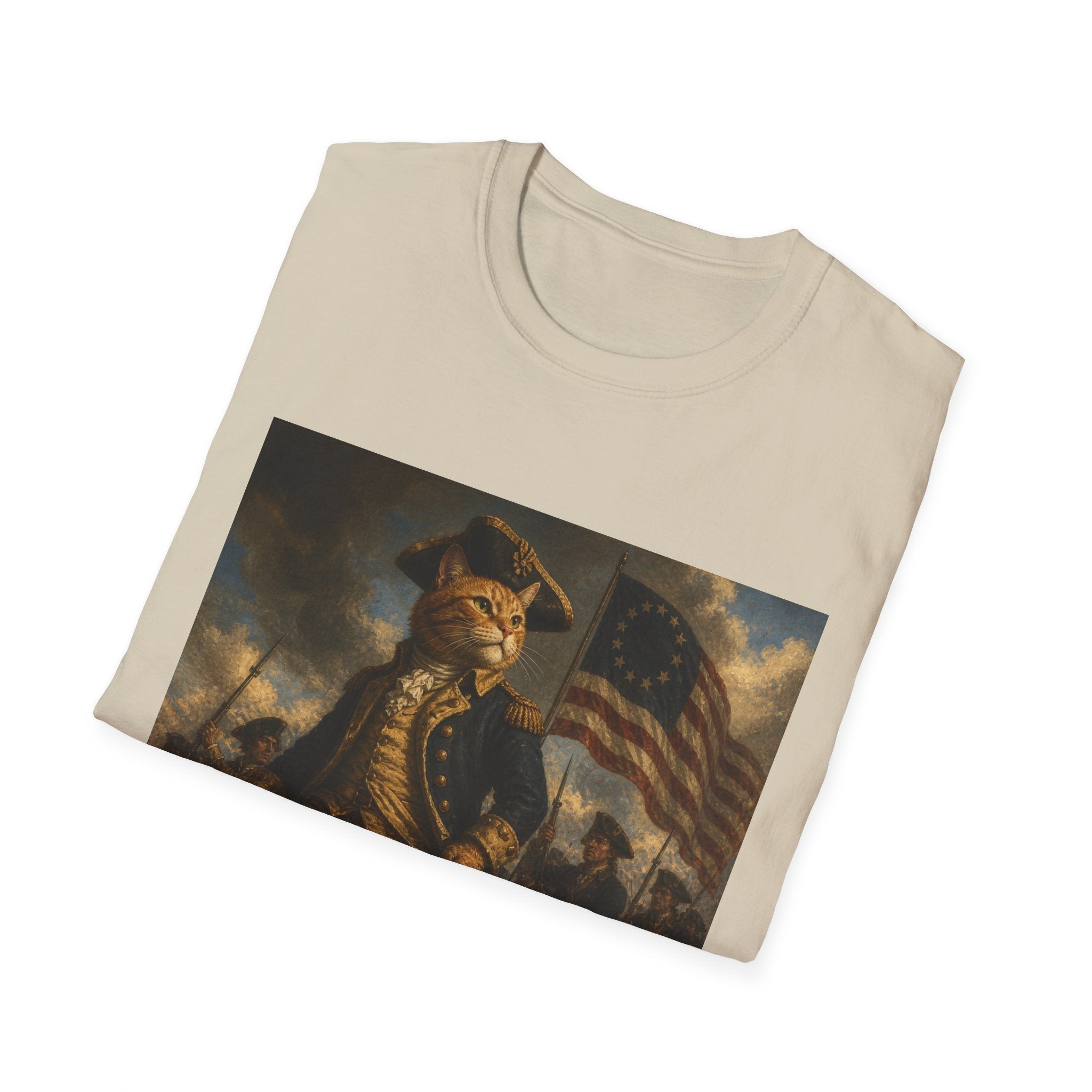 4th of July Revolutionary Fox T-Shirt | American Flag, 1776 Patriotic Design
