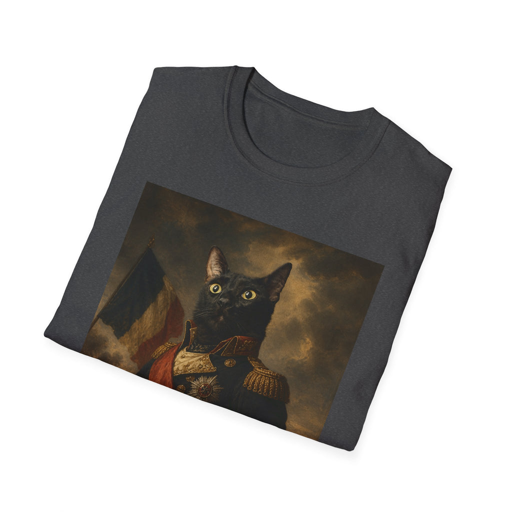Regal Black Cat General T-Shirt | Vintage Portrait, Military Uniform