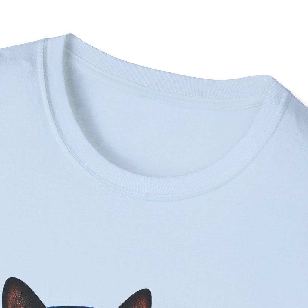 Black Cat with Headphones I Saw That T-Shirt | Funny Cat Tee