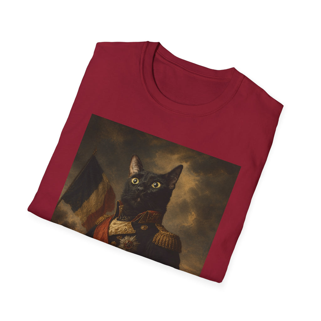 Regal Black Cat General T-Shirt | Vintage Portrait, Military Uniform
