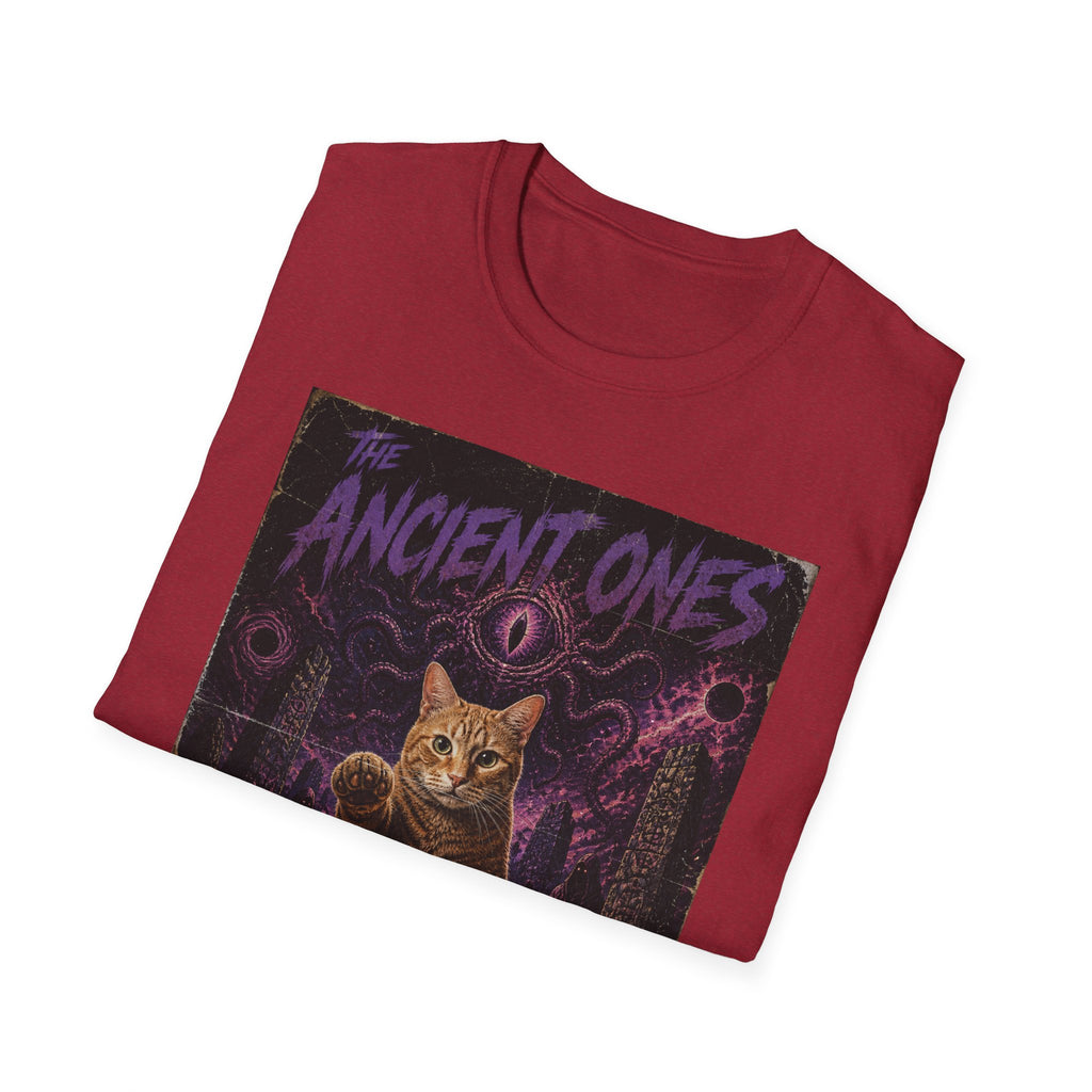 Ancient Ones Cat Horror Poster T-Shirt | Cthulhu Cat Hunger for Treats