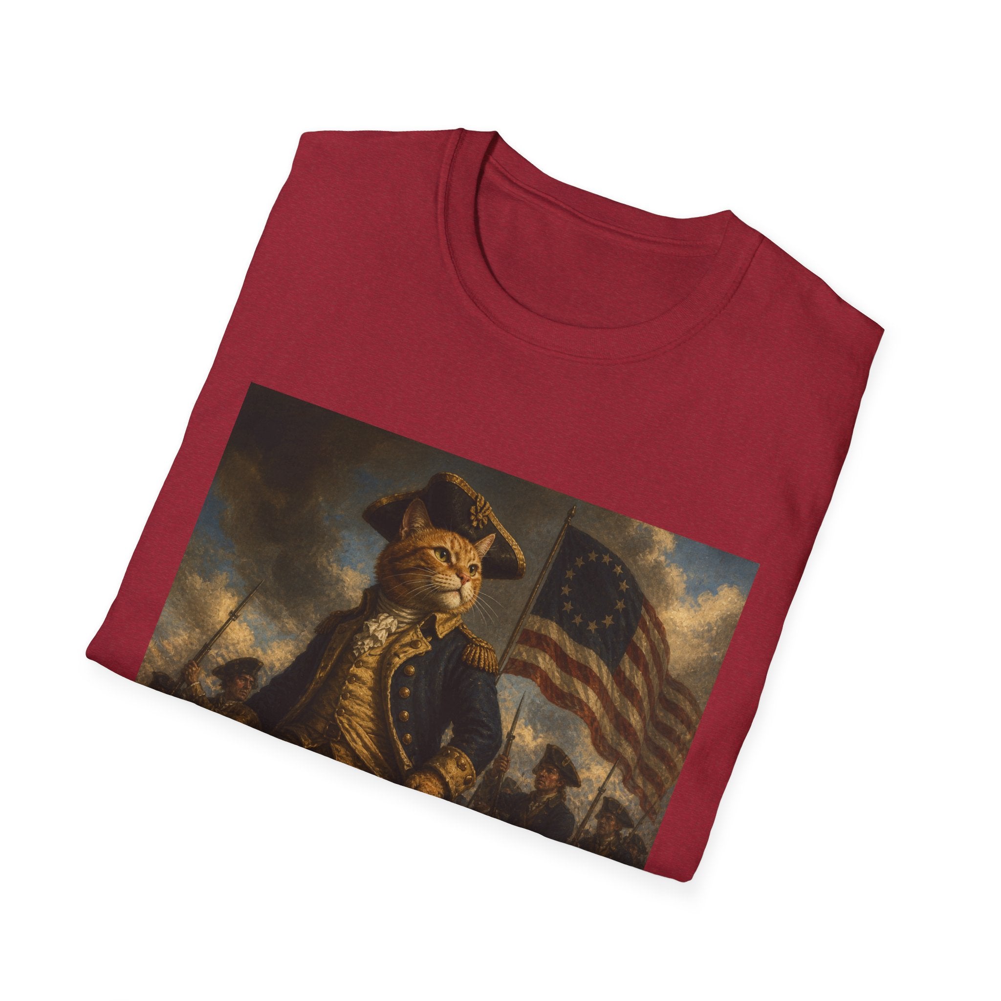 4th of July Revolutionary Fox T-Shirt | American Flag, 1776 Patriotic Design