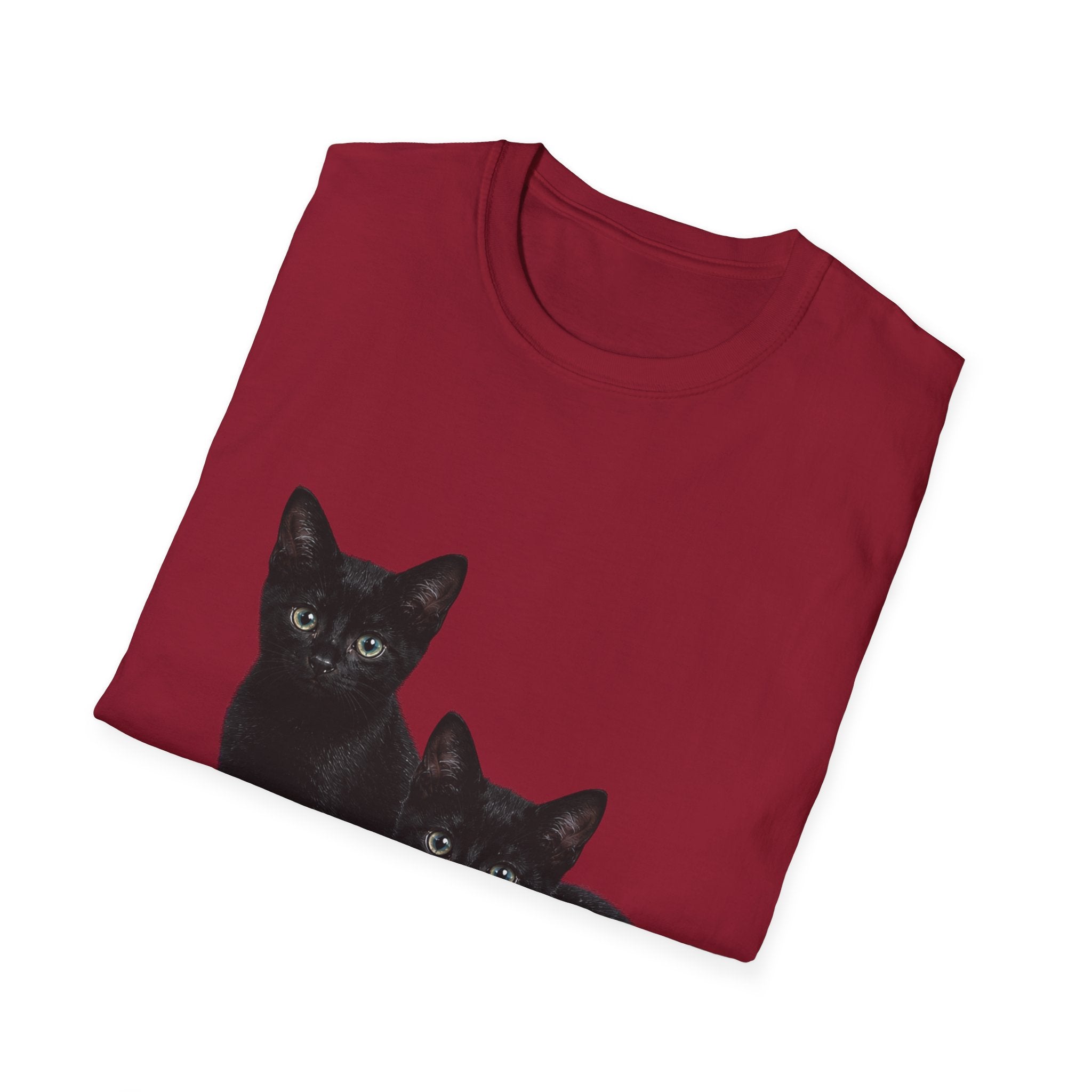 Black Kittens Illustration T-Shirt | Cute Cat Artwork