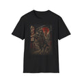 Samurai Reaper Cat Illustration T-Shirt | Japanese Demon Grim Reaper Artwork