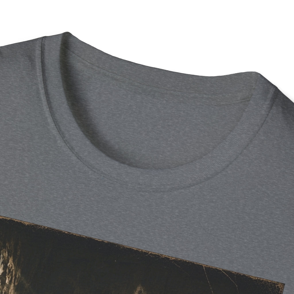 Gray Spooky Cat T-Shirt | Halloween Cat Shirt