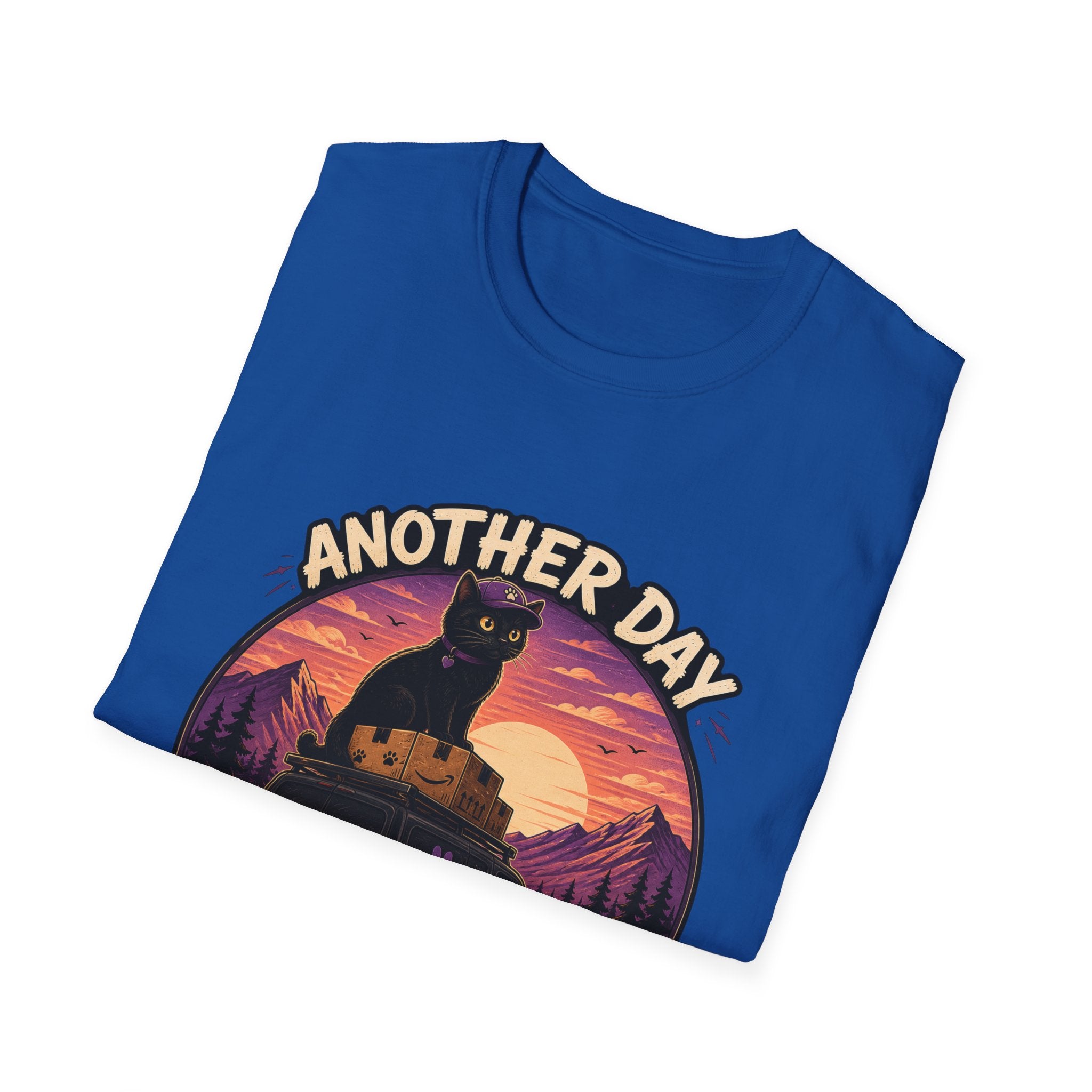 Another Day Another Delivery cat sunset T-Shirt | Delivery Cat Graphic Tee