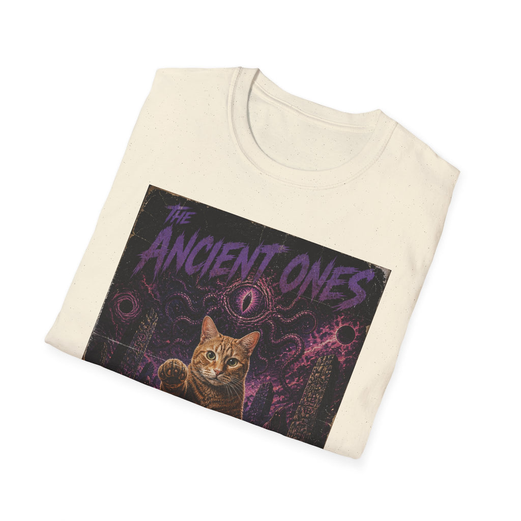 Ancient Ones Cat Horror Poster T-Shirt | Cthulhu Cat Hunger for Treats