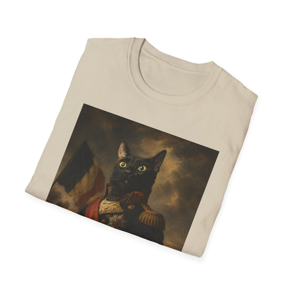 Regal Black Cat General T-Shirt | Vintage Portrait, Military Uniform