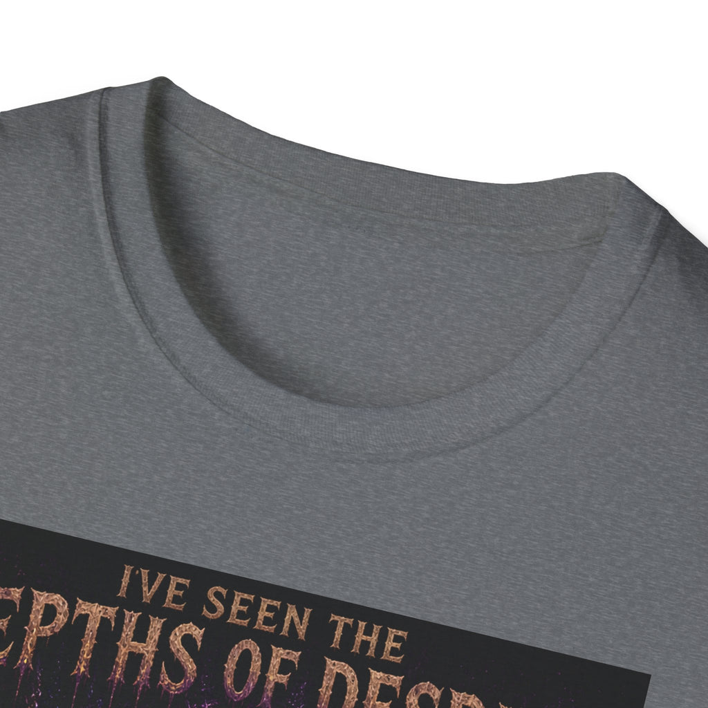 Depths of Despair Cat with Cheese, T-Shirt | Cat Illustration, Funny Quote