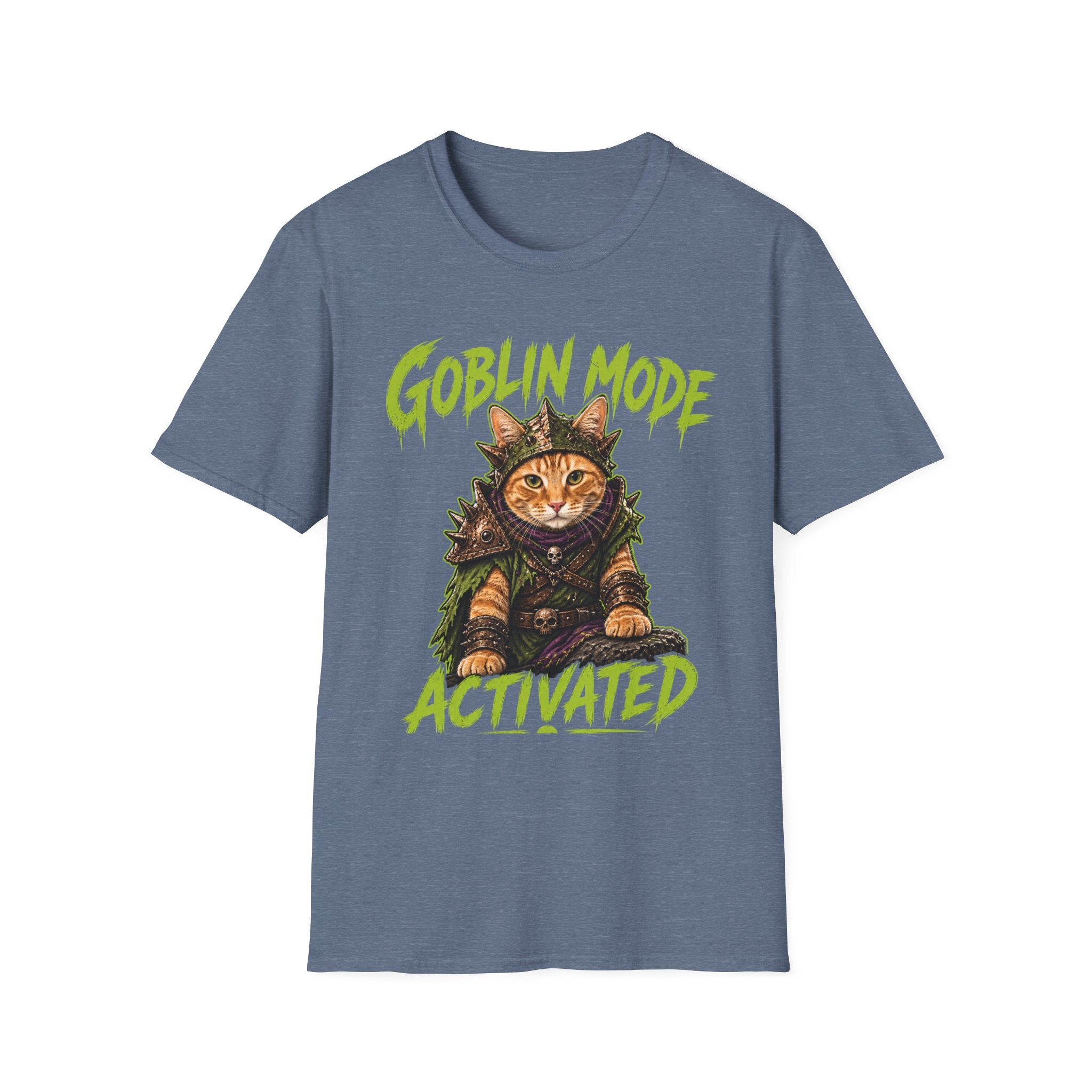Goblin Mode Activated Cat T-Shirt | Fantasy Cat Illustration, Halloween Vibe