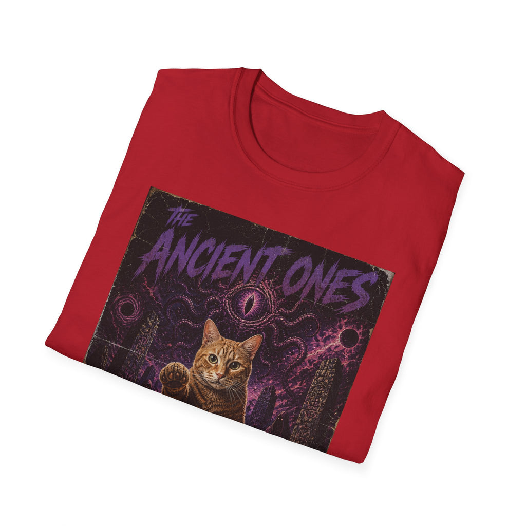 Ancient Ones Cat Horror Poster T-Shirt | Cthulhu Cat Hunger for Treats