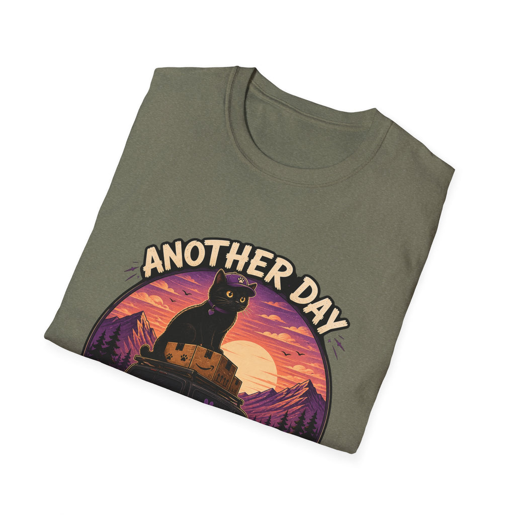 Another Day Another Delivery cat sunset T-Shirt | Delivery Cat Graphic Tee