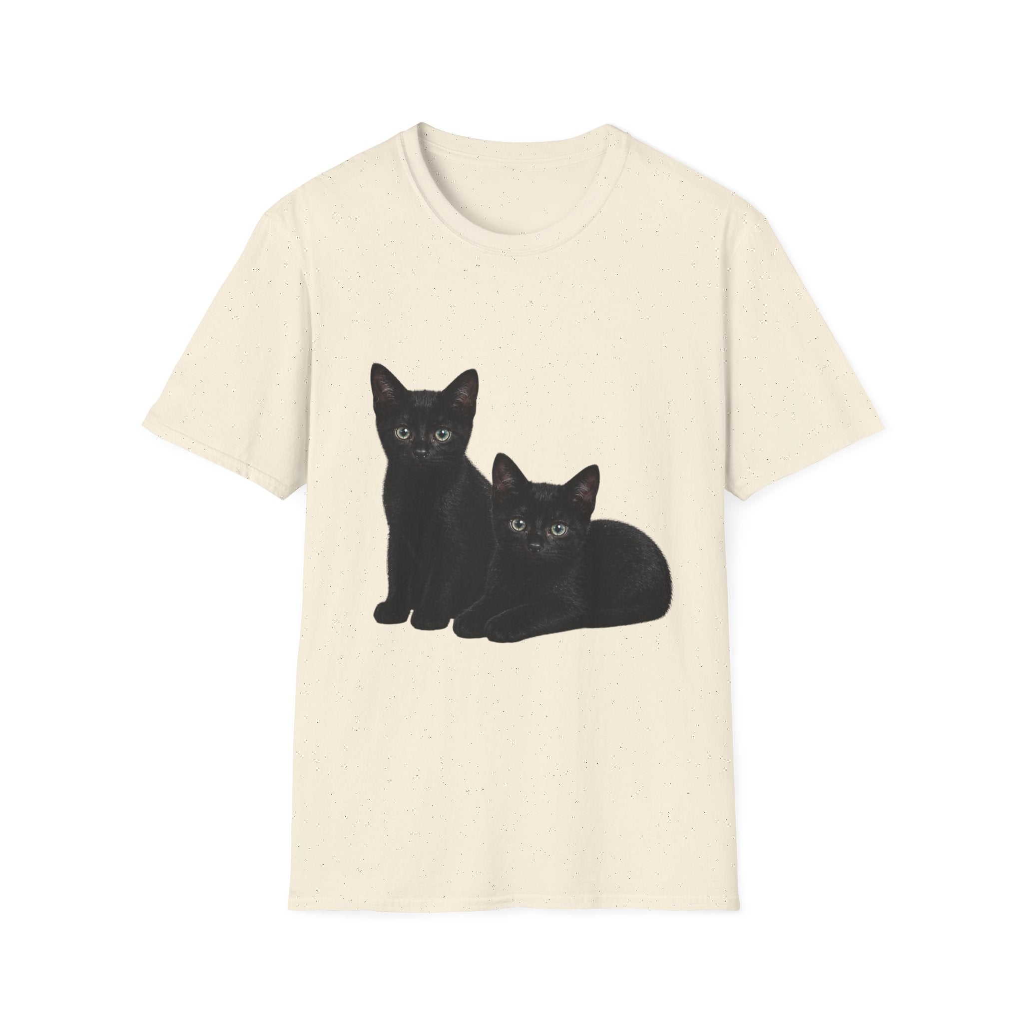 Black Kittens Illustration T-Shirt | Cute Cat Artwork