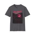 Hell Awaits I'm Coming cat graphic T-Shirt | Gothic moon, neon pink horror