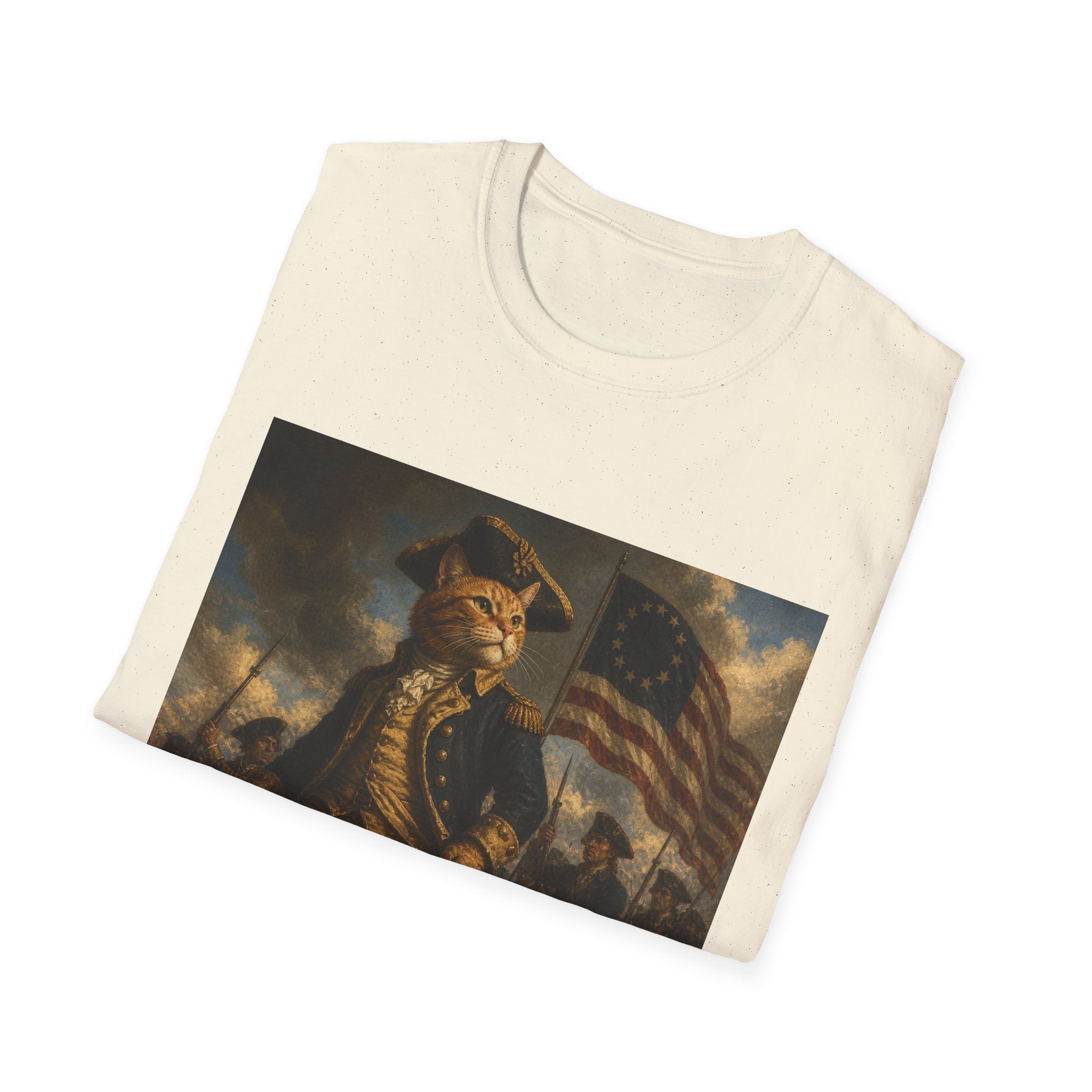 4th of July Revolutionary Fox T-Shirt | American Flag, 1776 Patriotic Design