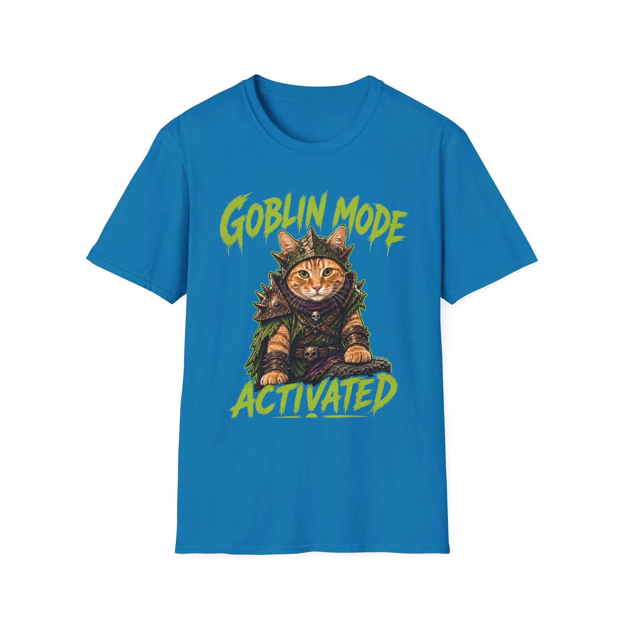 Goblin Mode Activated Cat T-Shirt | Fantasy Cat Illustration, Halloween Vibe