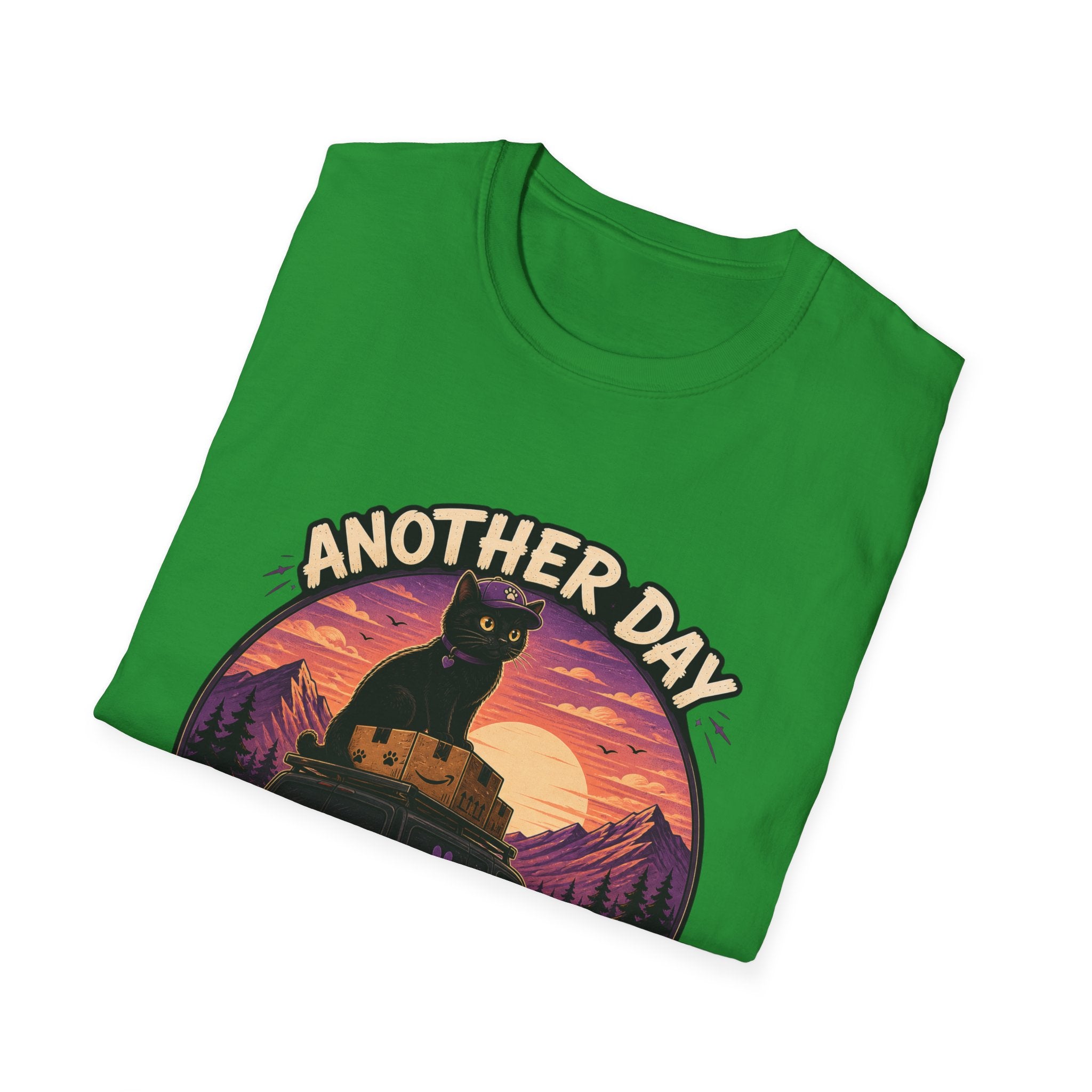 Another Day Another Delivery cat sunset T-Shirt | Delivery Cat Graphic Tee