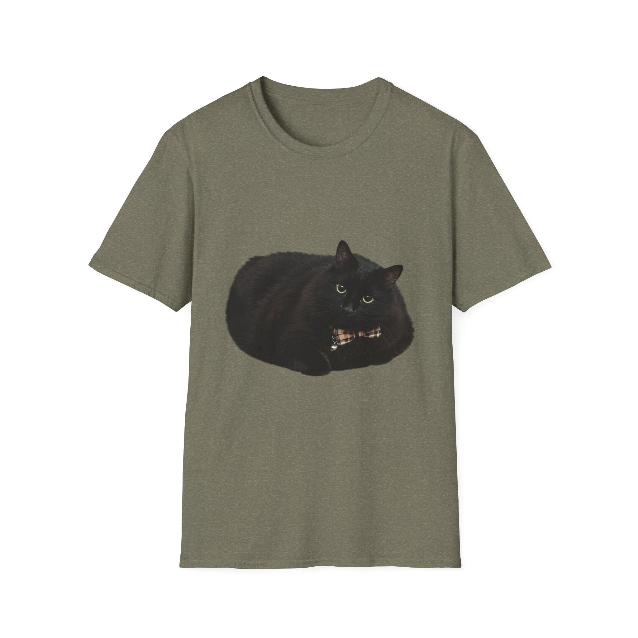 Peeking Black Cat T-Shirt | Minimal Cat Illustration