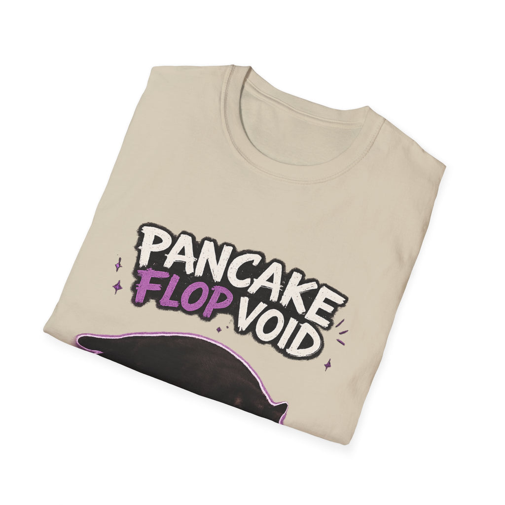 Pancake Flop Void cat graphic T-Shirt | no bones no thoughts just flop