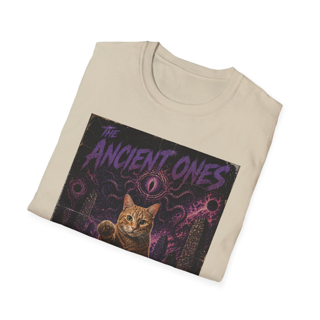 Ancient Ones Cat Horror Poster T-Shirt | Cthulhu Cat Hunger for Treats