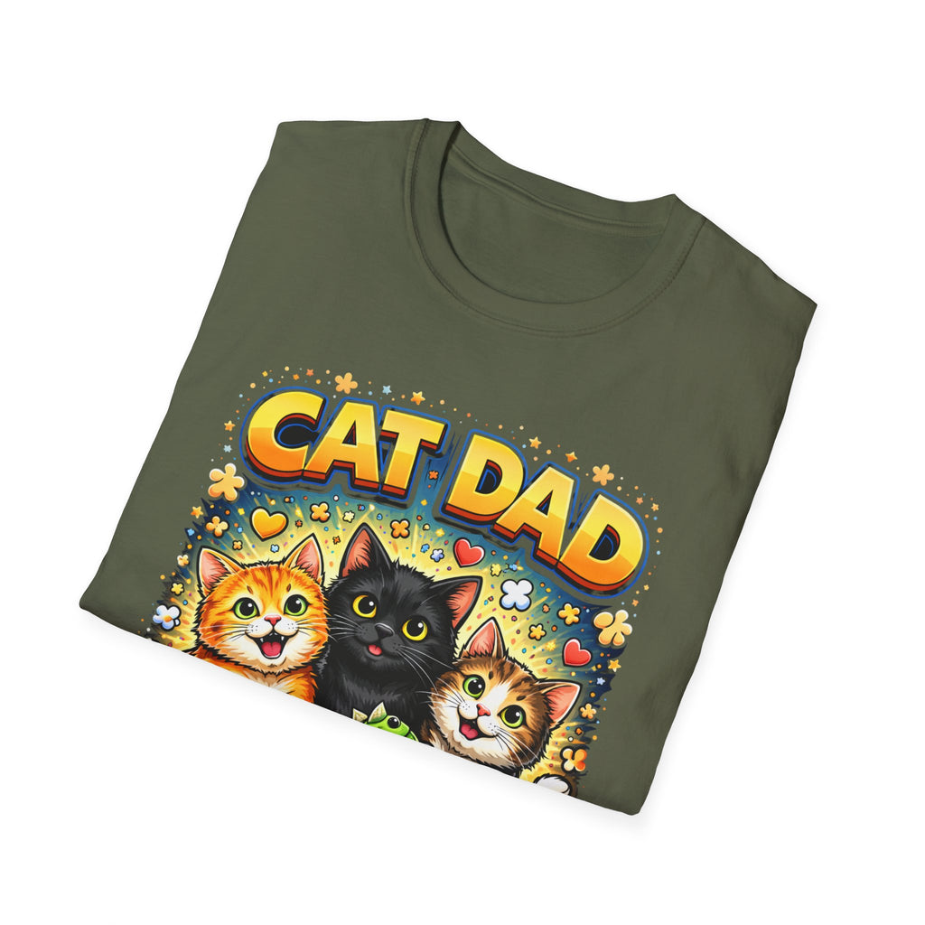 Cat Dad graphic T-Shirt | Cute kittens, colorful illustration, pet lover tee