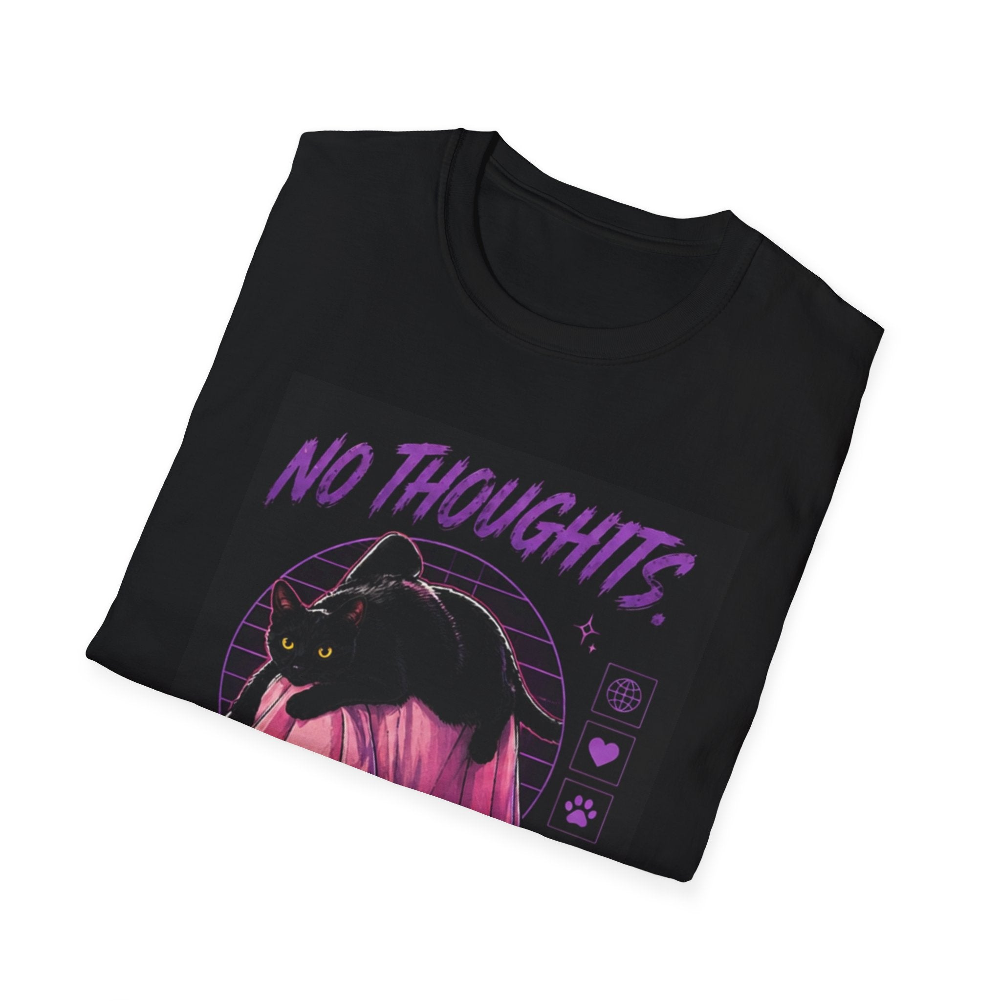 No Thoughts Just Flop shirt | Cat Relaxing Graphic Tee, Cute Sleepy Animal