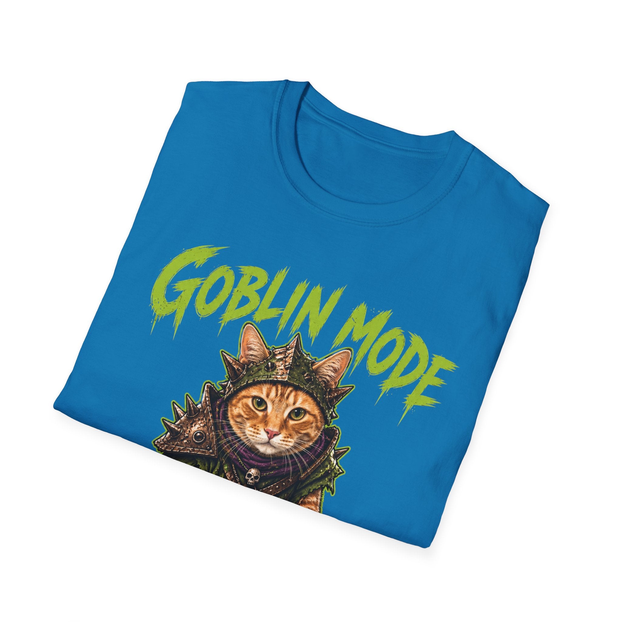 Goblin Mode Activated Cat T-Shirt | Fantasy Cat Illustration, Halloween Vibe