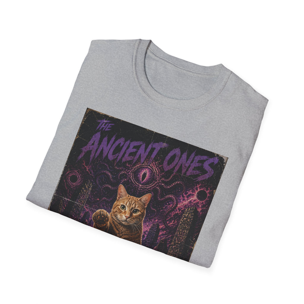 Ancient Ones Cat Horror Poster T-Shirt | Cthulhu Cat Hunger for Treats