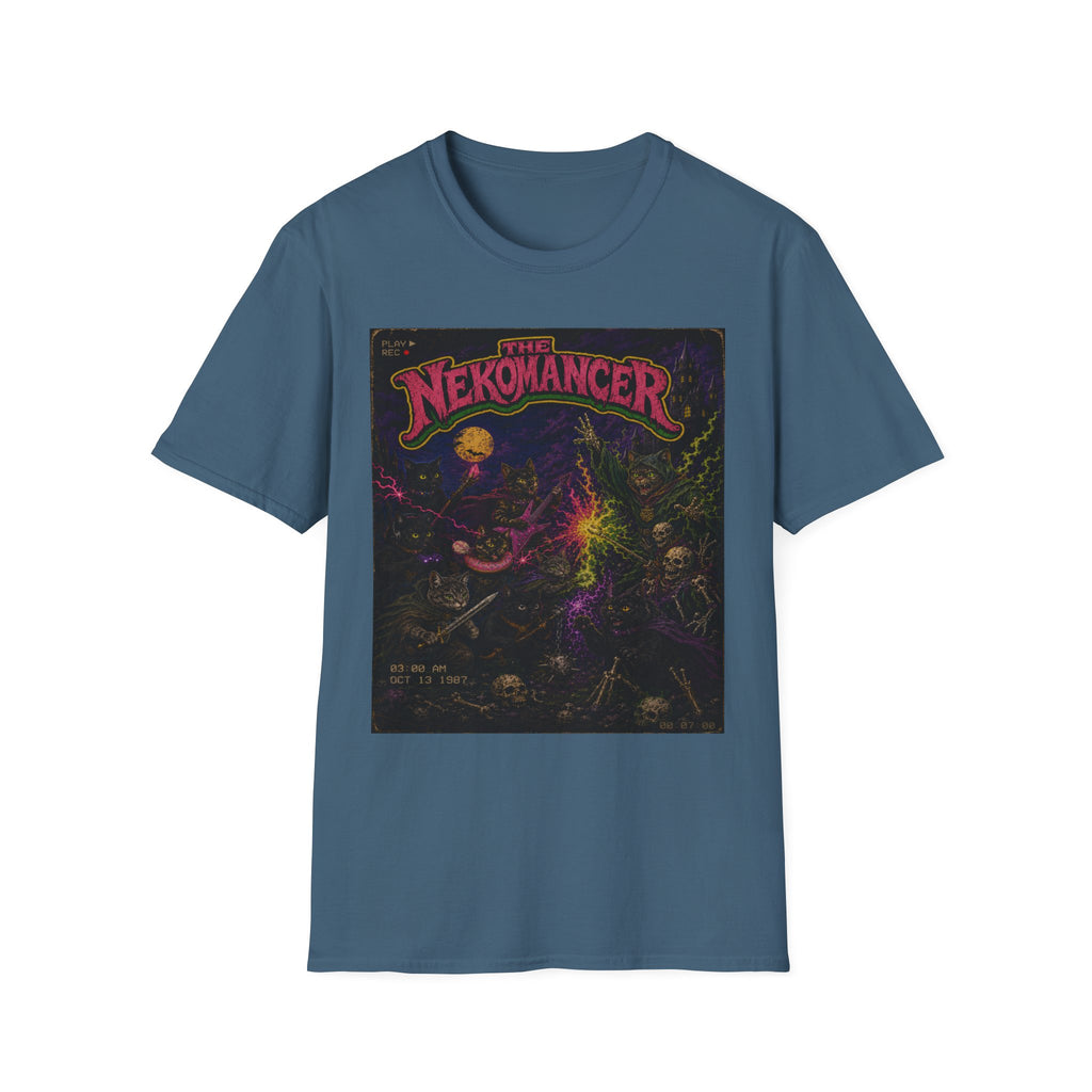 The Nekomancer T-Shirt | Cat Mage Spellbook Illustration