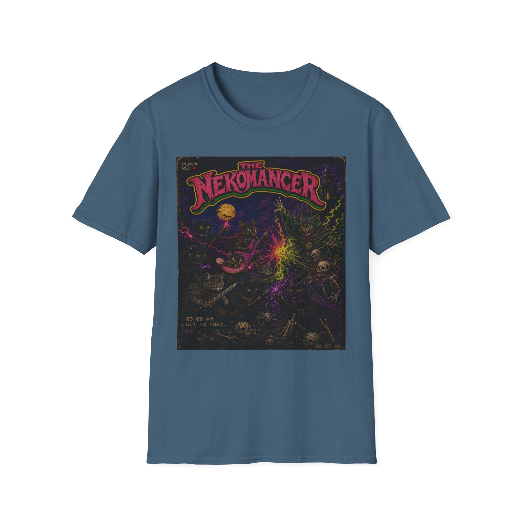 The Nekomancer T-Shirt | Cat Mage Spellbook Illustration
