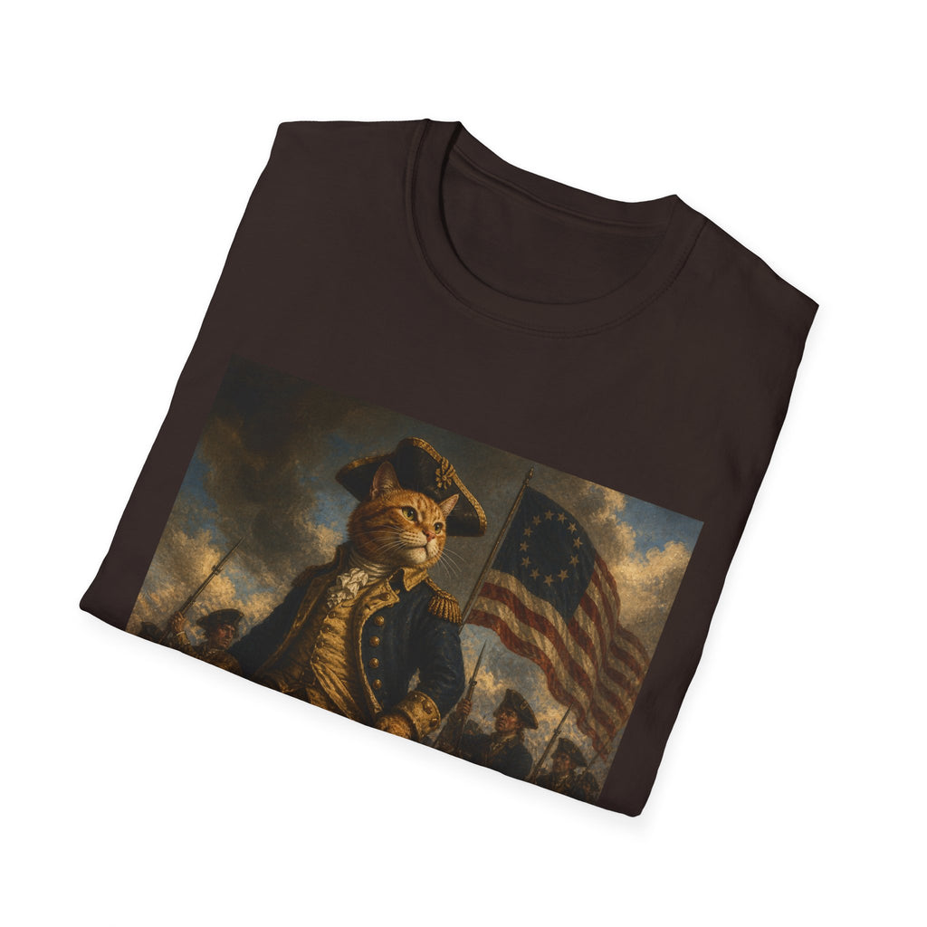 4th of July Revolutionary Fox T-Shirt | American Flag, 1776 Patriotic Design