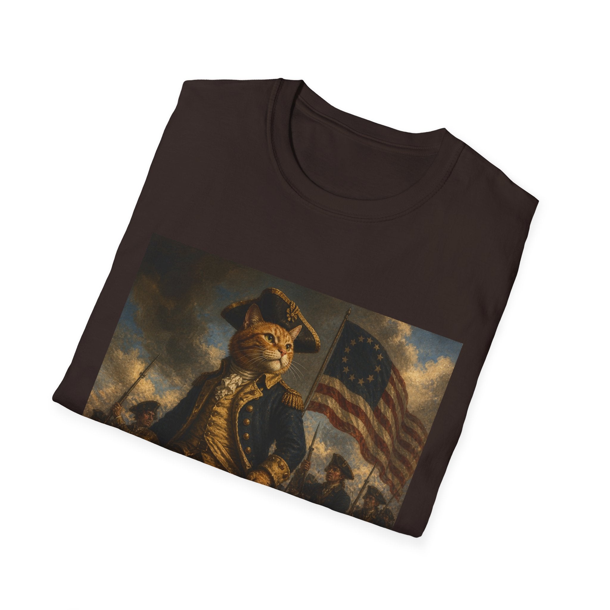 4th of July Revolutionary Fox T-Shirt | American Flag, 1776 Patriotic Design