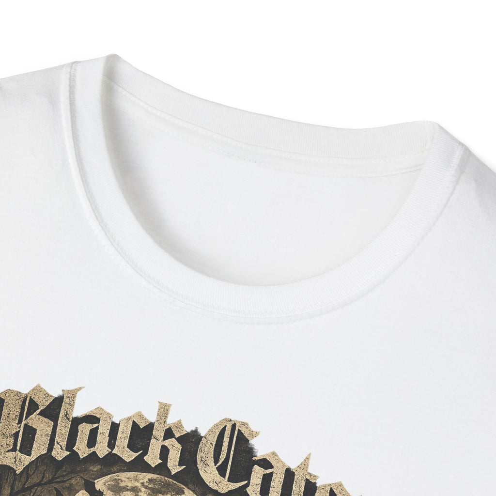 Black Cats & Coffee T-Shirt | Vintage Gothic Cat Illustration, Coffee Lover