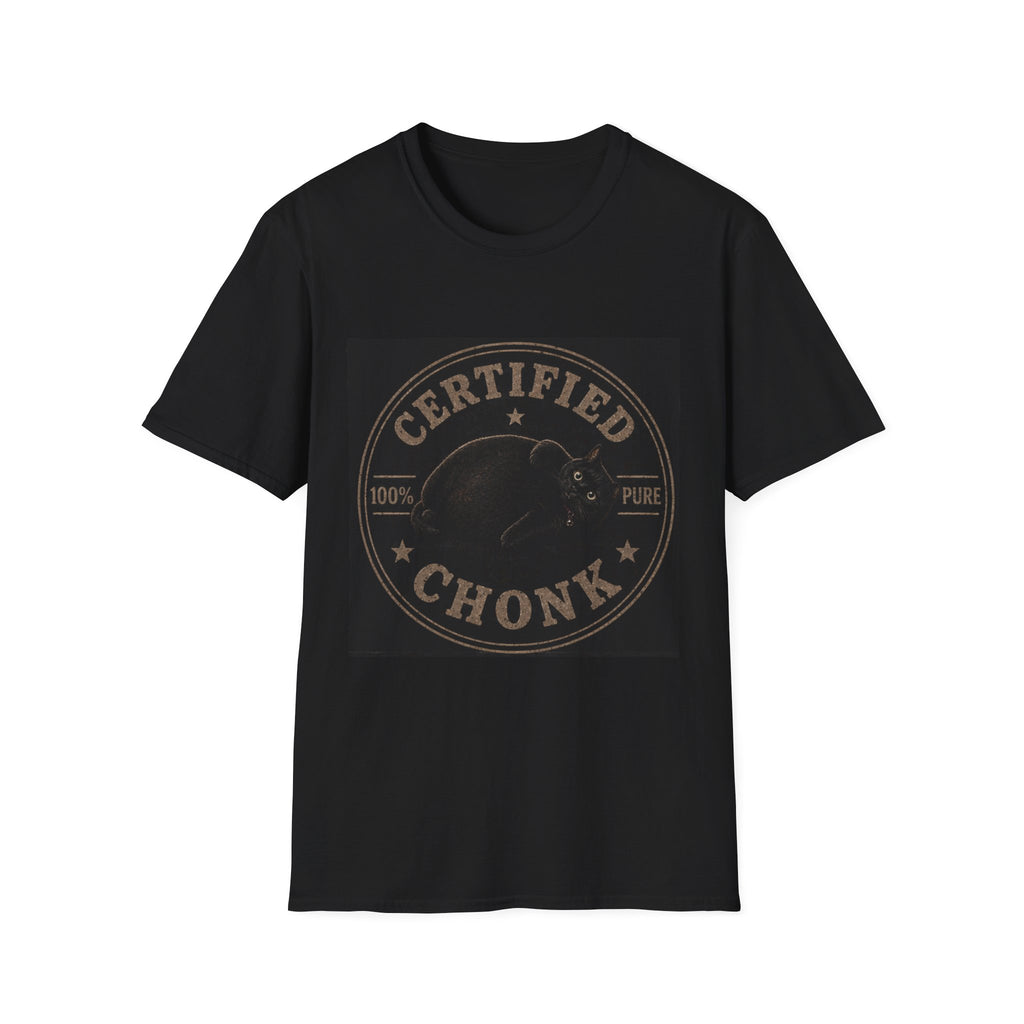 Certified Chonk Seal, T-Shirt | Chubby Cat Badge, Retro Pet Stamp