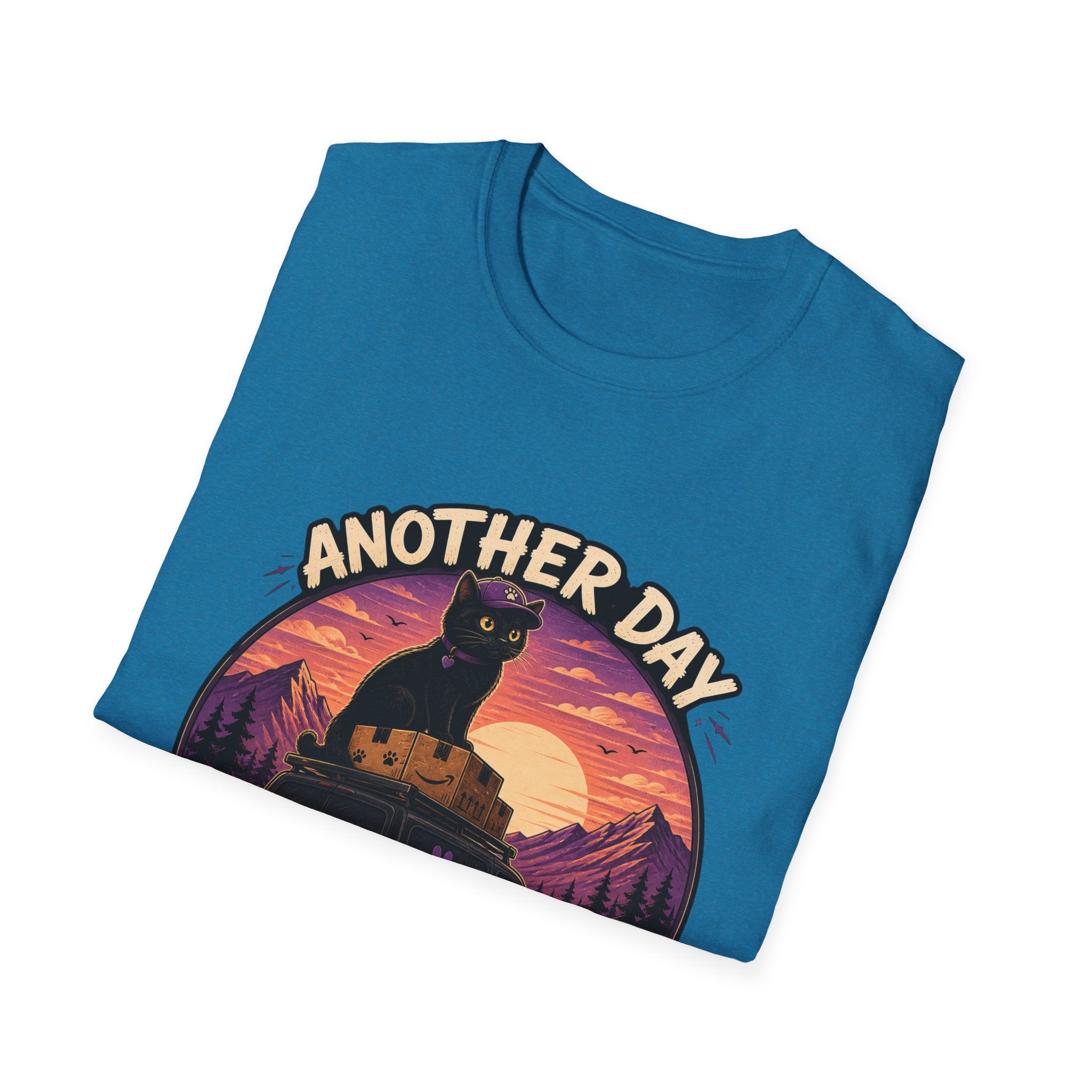 Another Day Another Delivery cat sunset T-Shirt | Delivery Cat Graphic Tee