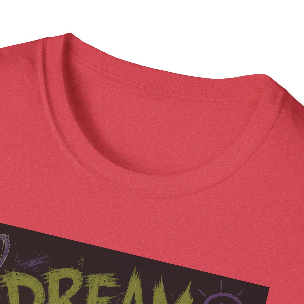Dream of Pickles cat illustration T-Shirt | whimsical night scene, purple text