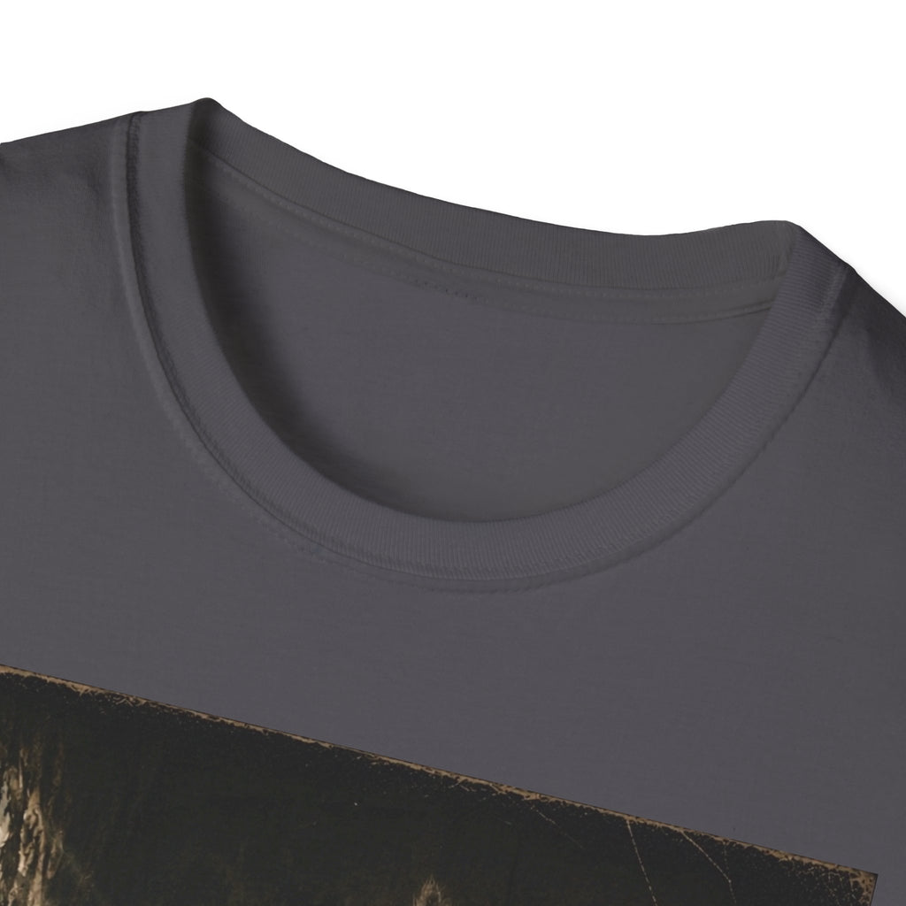Gray Spooky Cat T-Shirt | Halloween Cat Shirt