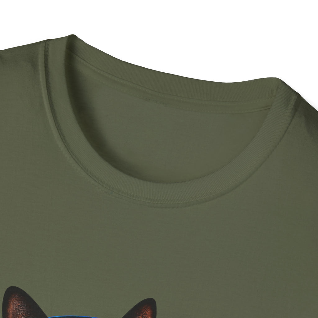 Black Cat with Headphones I Saw That T-Shirt | Funny Cat Tee