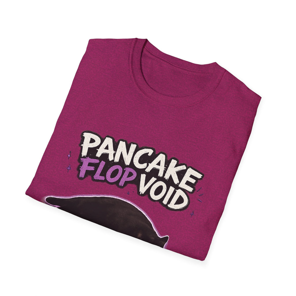 Pancake Flop Void cat graphic T-Shirt | no bones no thoughts just flop
