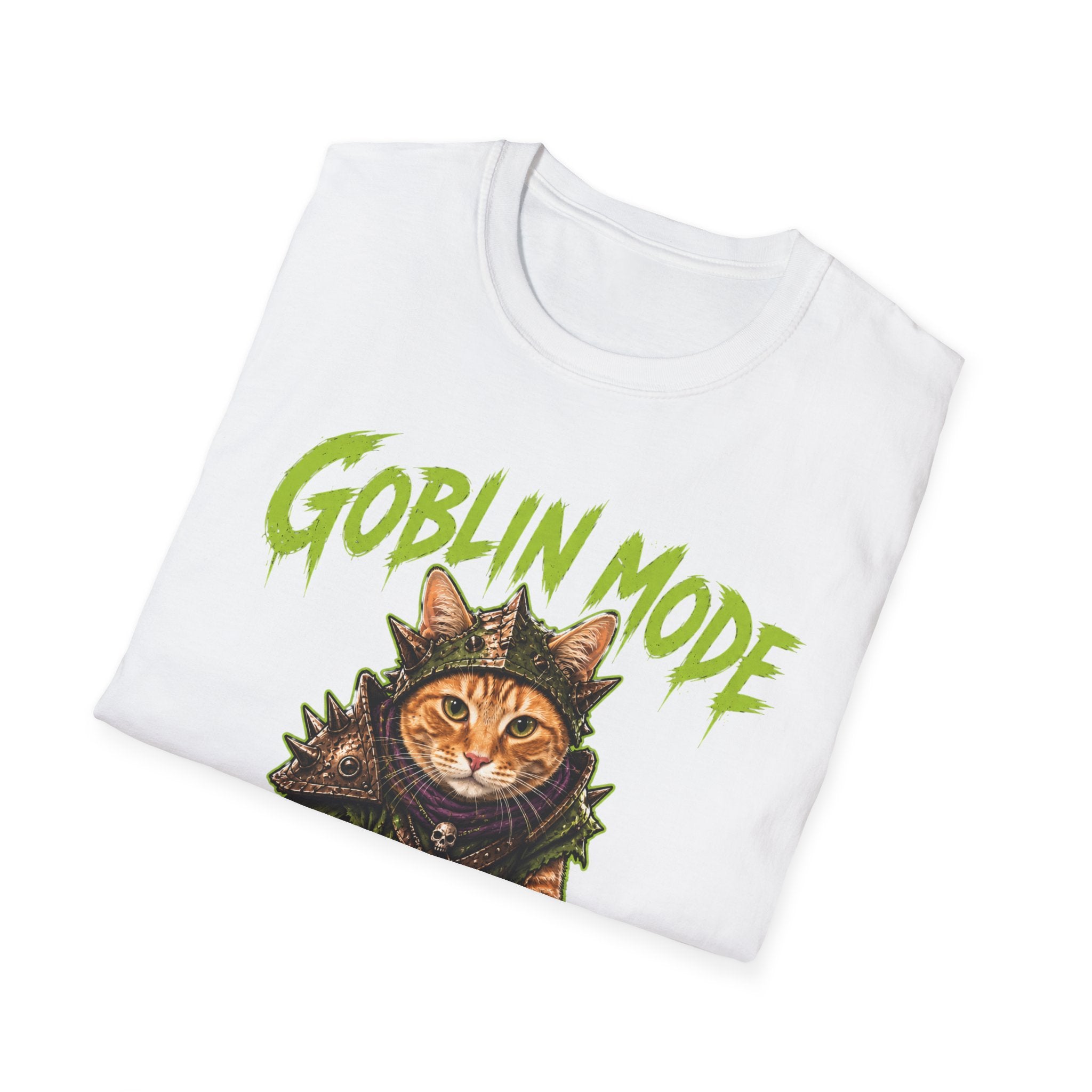 Goblin Mode Activated Cat T-Shirt | Fantasy Cat Illustration, Halloween Vibe