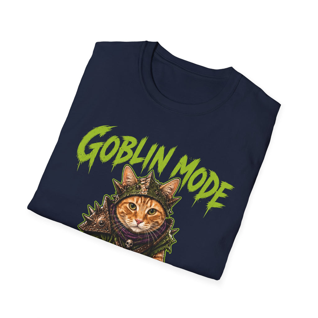 Goblin Mode Activated Cat T-Shirt | Fantasy Cat Illustration, Halloween Vibe
