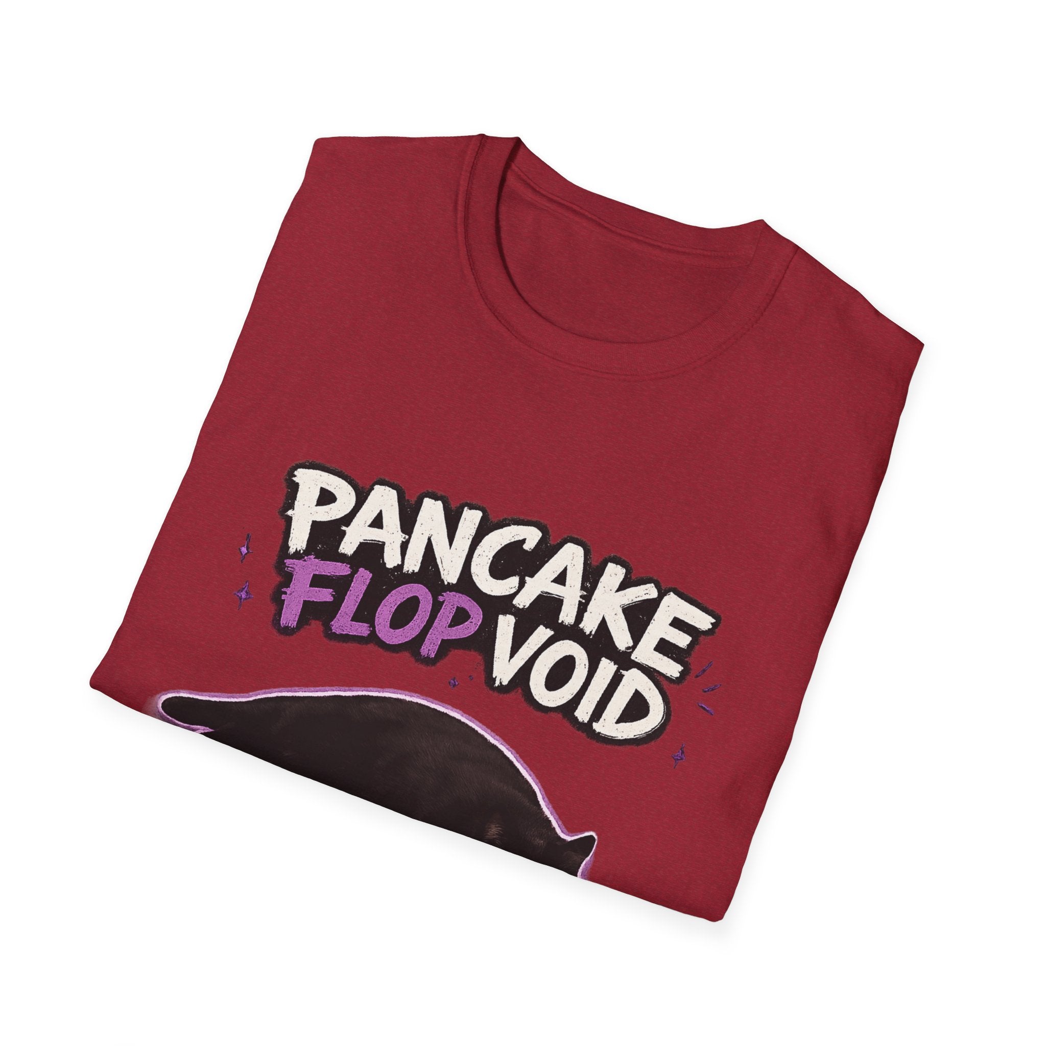 Pancake Flop Void cat graphic T-Shirt | no bones no thoughts just flop
