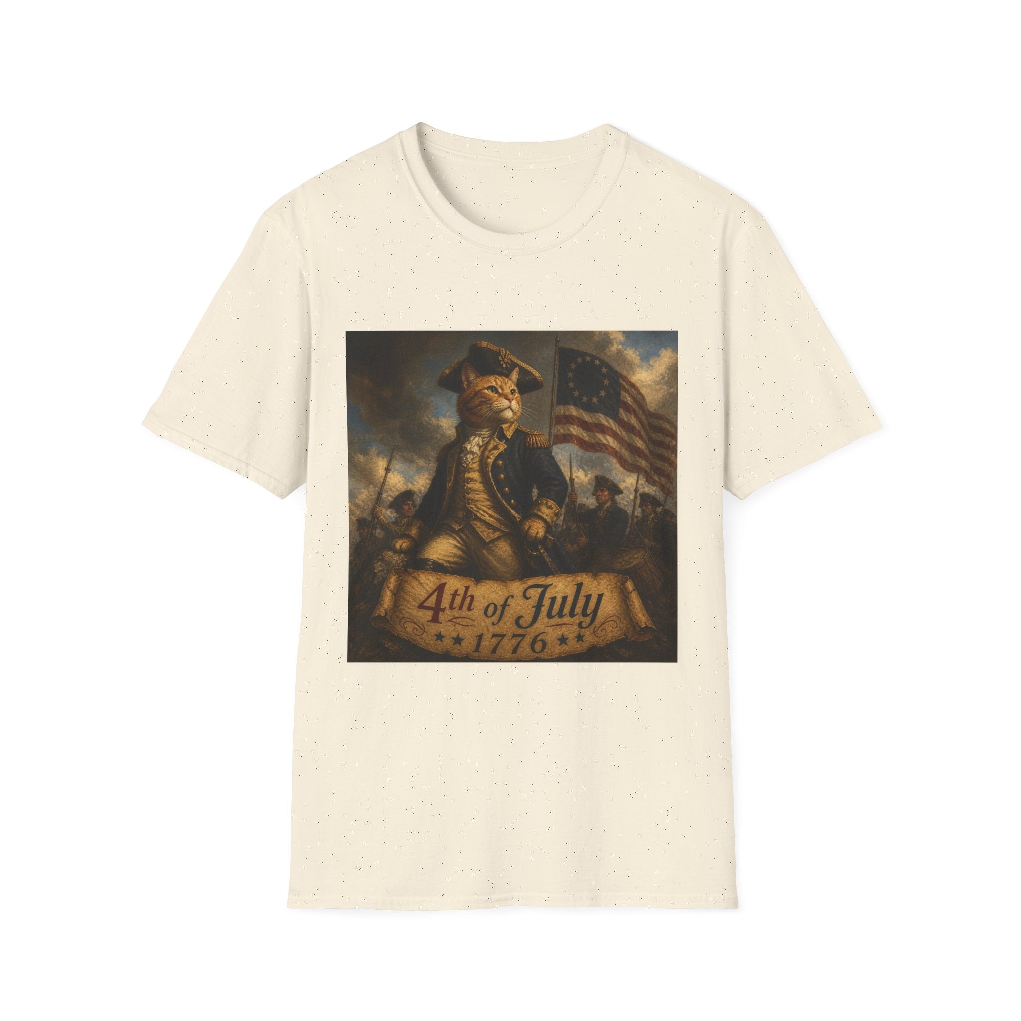 4th of July Revolutionary Fox T-Shirt | American Flag, 1776 Patriotic Design