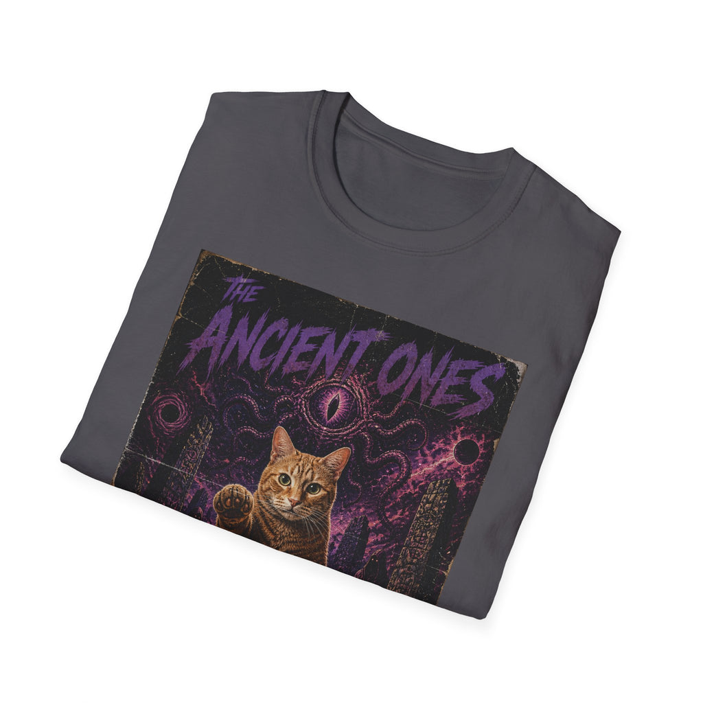 Ancient Ones Cat Horror Poster T-Shirt | Cthulhu Cat Hunger for Treats