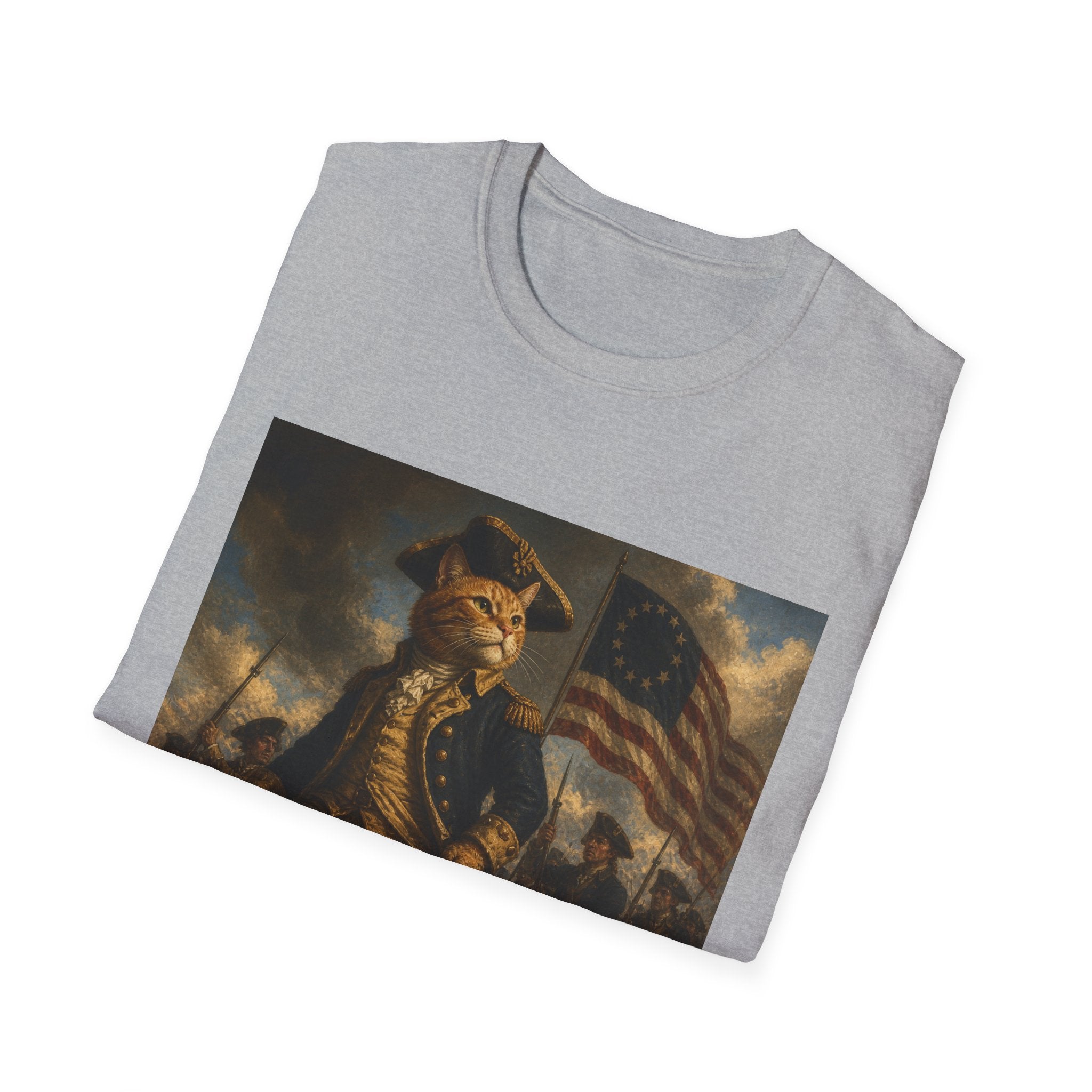 4th of July Revolutionary Fox T-Shirt | American Flag, 1776 Patriotic Design