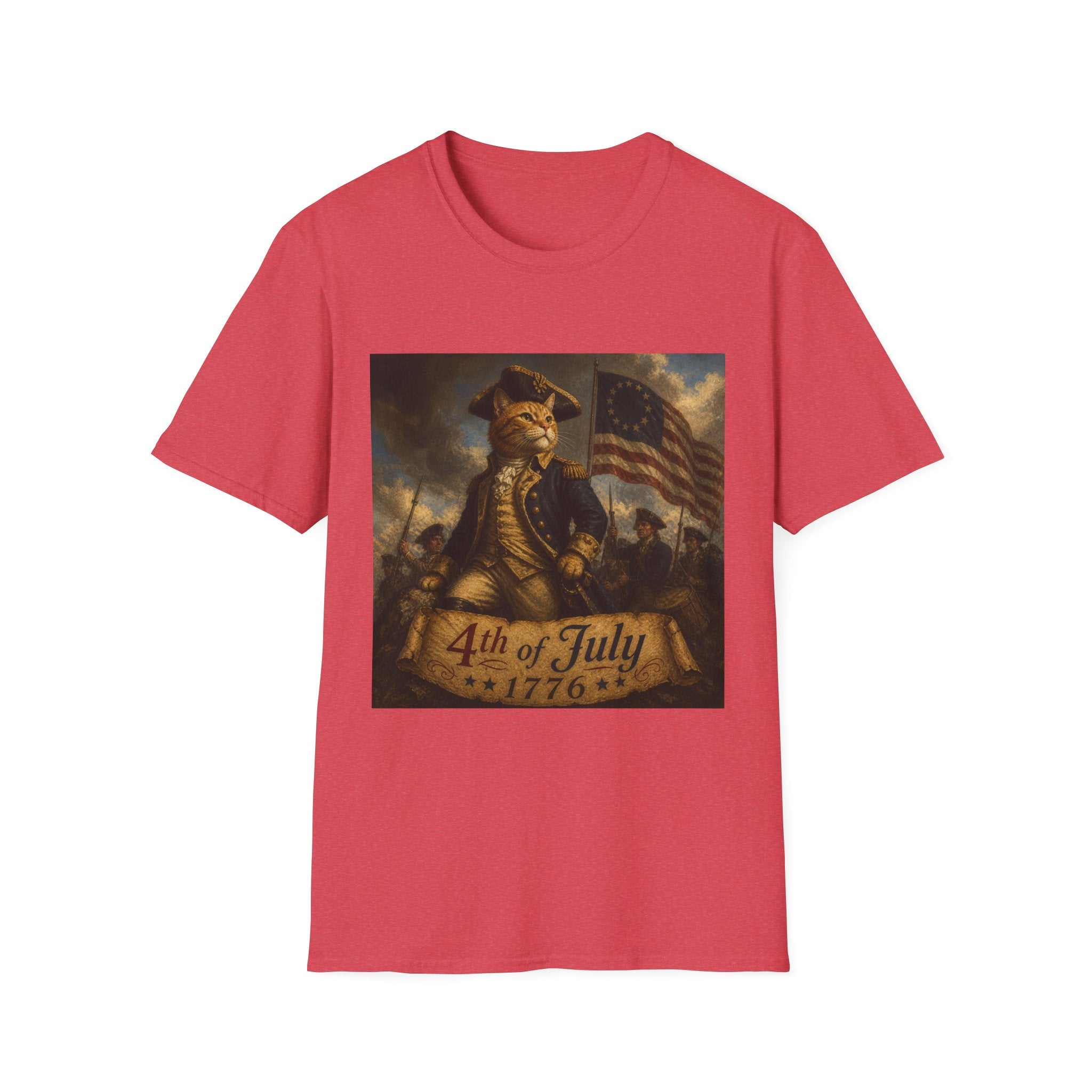 4th of July Revolutionary Fox T-Shirt | American Flag, 1776 Patriotic Design