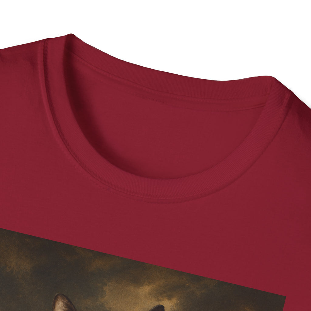 Regal Black Cat General T-Shirt | Vintage Portrait, Military Uniform